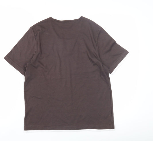 Womens UK Size 10 TIGI Brown Basic T-Shirt