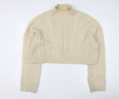 Womens UK Size L Reclaimed Vintage Ivory Pullover Jumper
