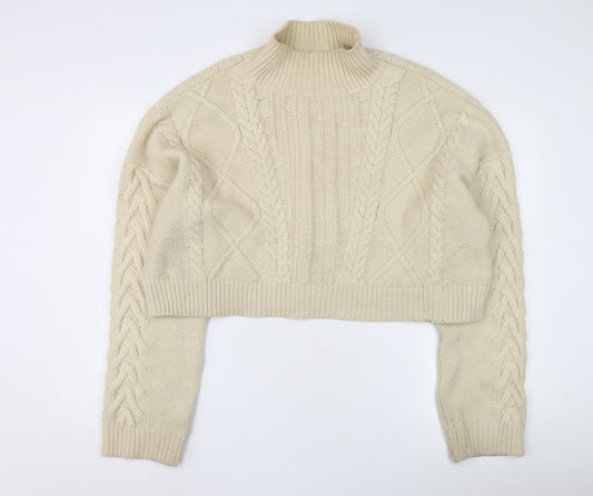 Womens UK Size L Reclaimed Vintage Ivory Pullover Jumper