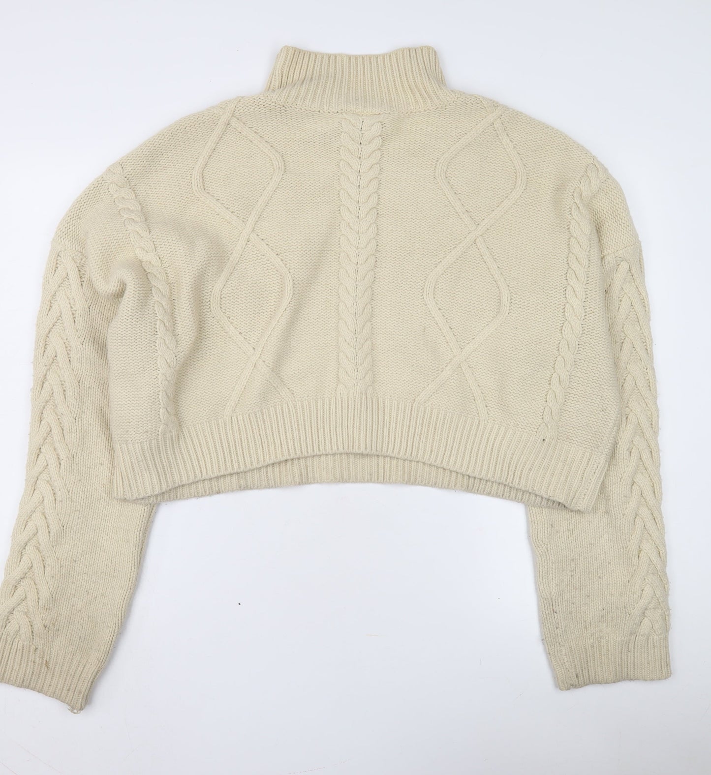 Womens UK Size L Reclaimed Vintage Ivory Pullover Jumper