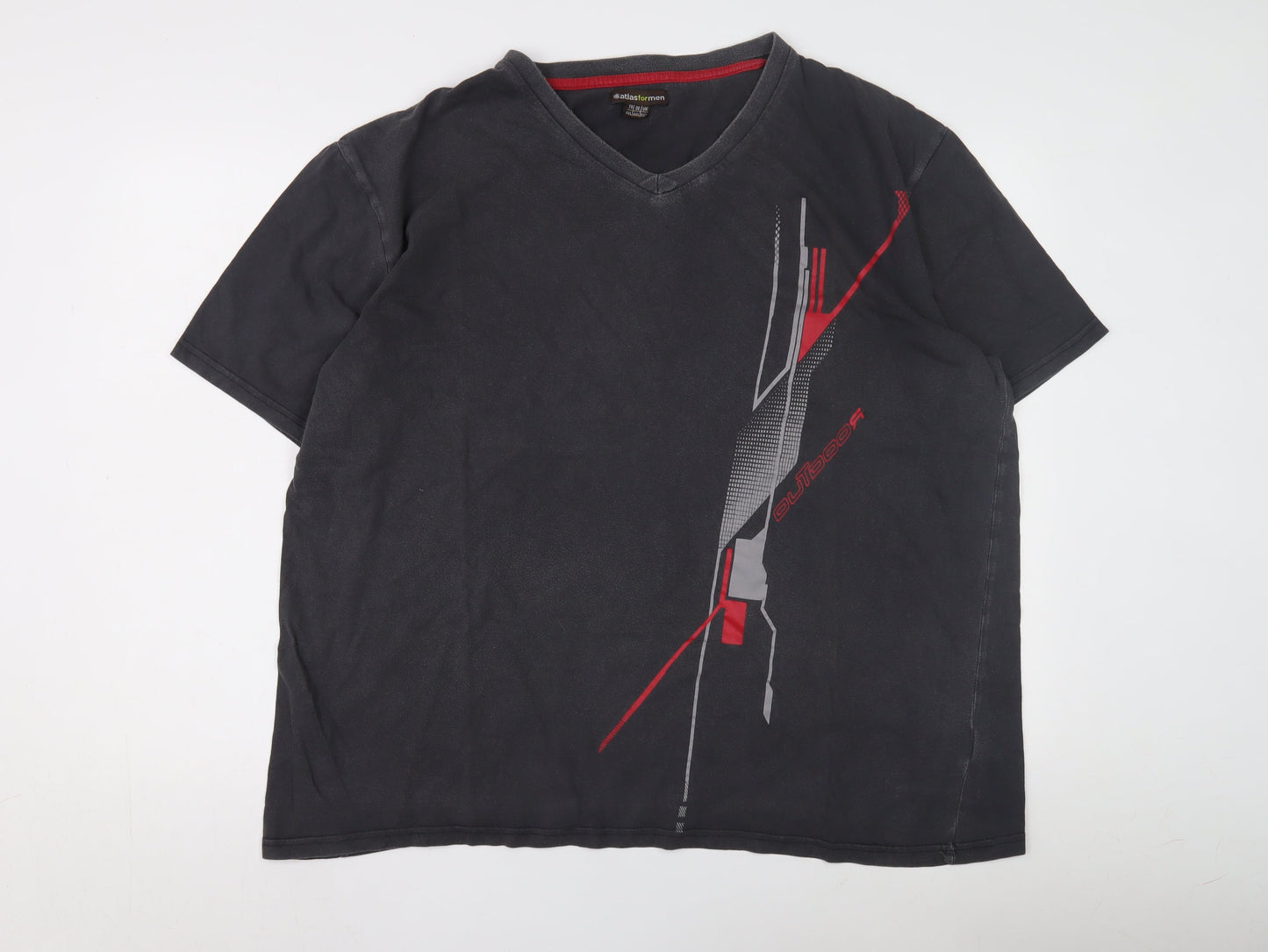 Mens UK Size 4XL Atlas For Men Black  T-Shirt