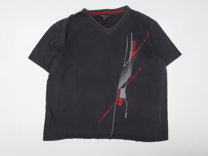 Mens UK Size 4XL Atlas For Men Black  T-Shirt