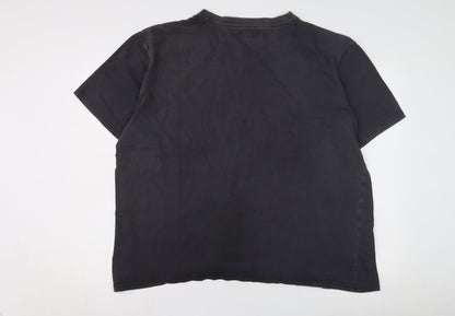 Mens UK Size 4XL Atlas For Men Black  T-Shirt