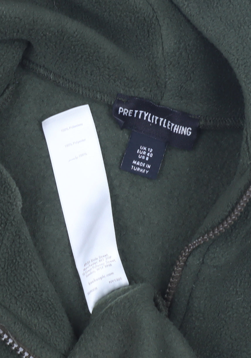 PrettyLittleThing Women Green Pullover Hoodie UK 12