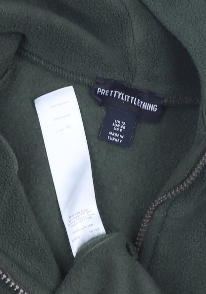 PrettyLittleThing Women Green Pullover Hoodie UK 12