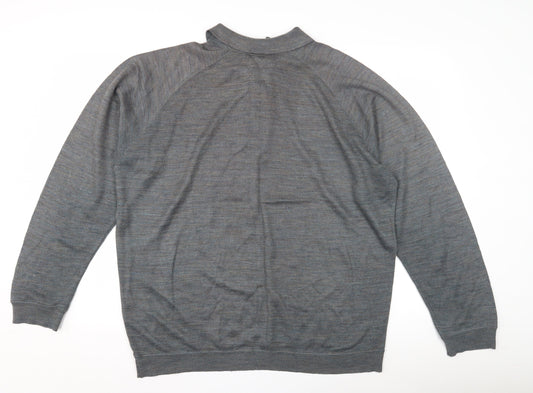Burton Men's Grey Collared Jumper - Long Sleeve Large 52-54"