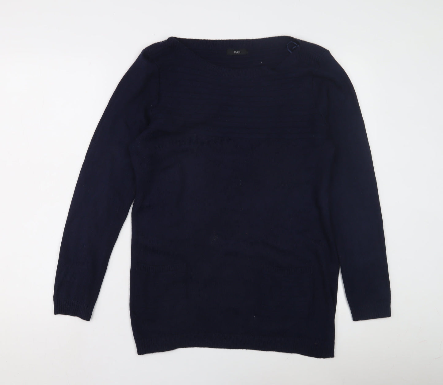 Womens UK Size 14 M&Co Blue Pullover Jumper
