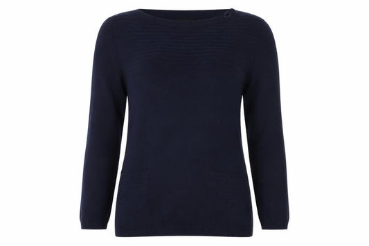 Womens UK Size 14 M&Co Blue Pullover Jumper
