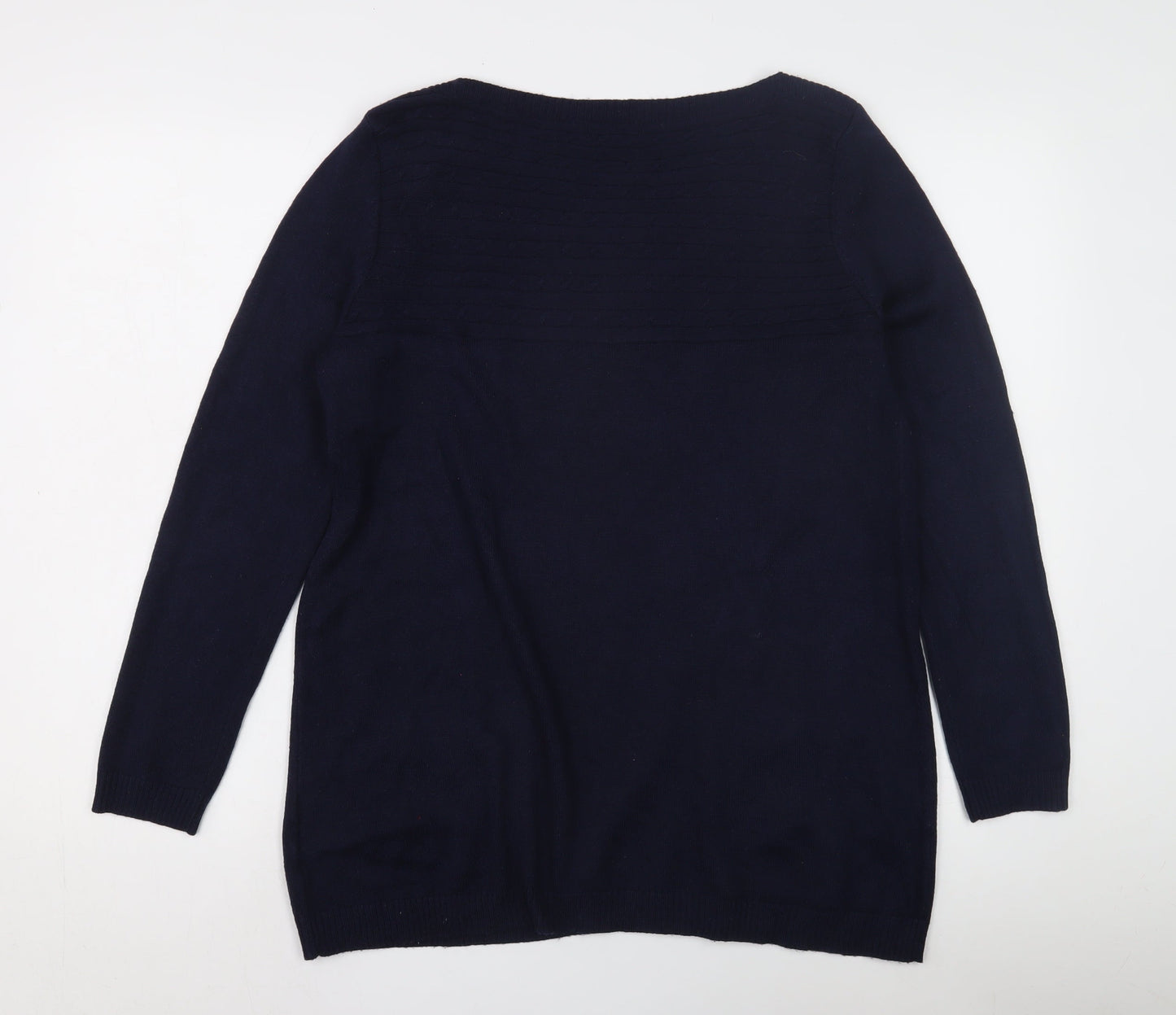 Womens UK Size 14 M&Co Blue Pullover Jumper
