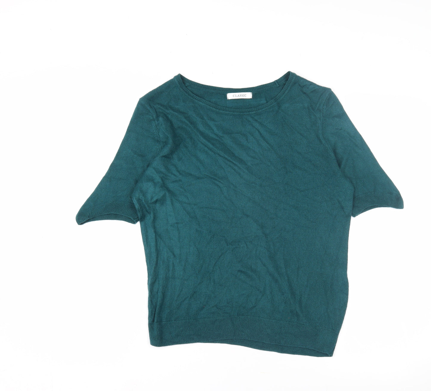 Womens UK Size 10 Marks and Spencer Green Pullover Jumper