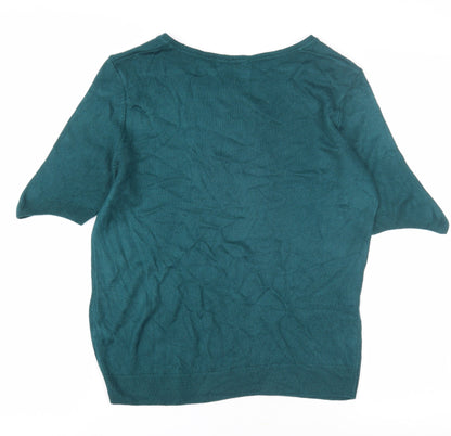 Womens UK Size 10 Marks and Spencer Green Pullover Jumper