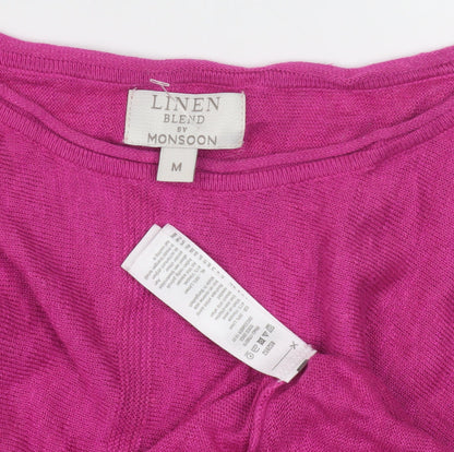 Womens UK Size M Monsoon Pink Pullover Jumper