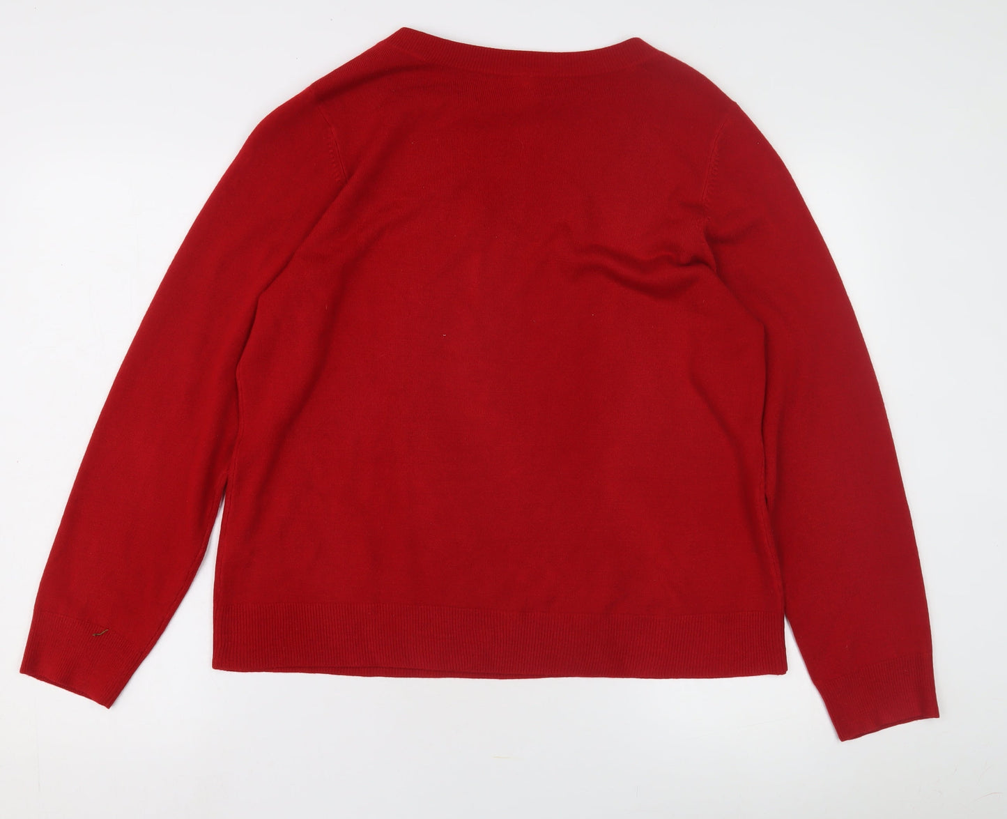 Womens UK Size 20 BHS Red Pullover Jumper