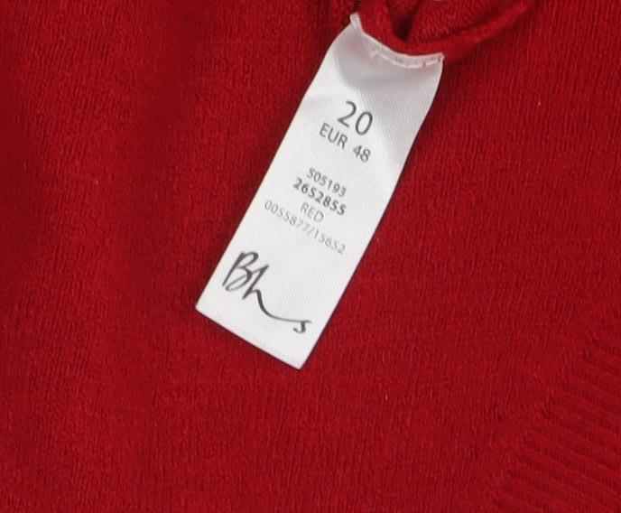 Womens UK Size 20 BHS Red Pullover Jumper
