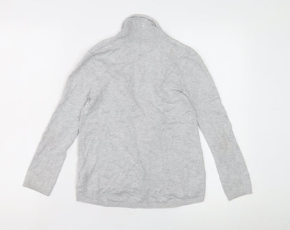 Zara Girls Grey Cardigan 9-10 Years Open Front Lightweight