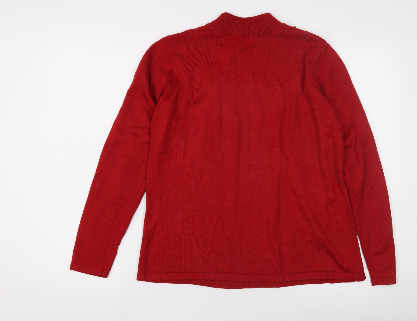 Womens UK Size M Bm collection Red Pullover Jumper