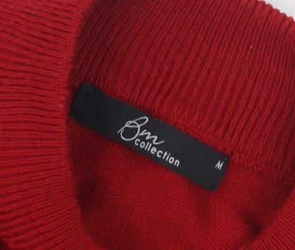 Womens UK Size M Bm collection Red Pullover Jumper