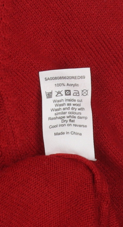 Womens UK Size M Bm collection Red Pullover Jumper