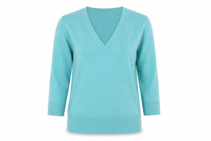 Womens UK Size S M&Co Blue Pullover Jumper