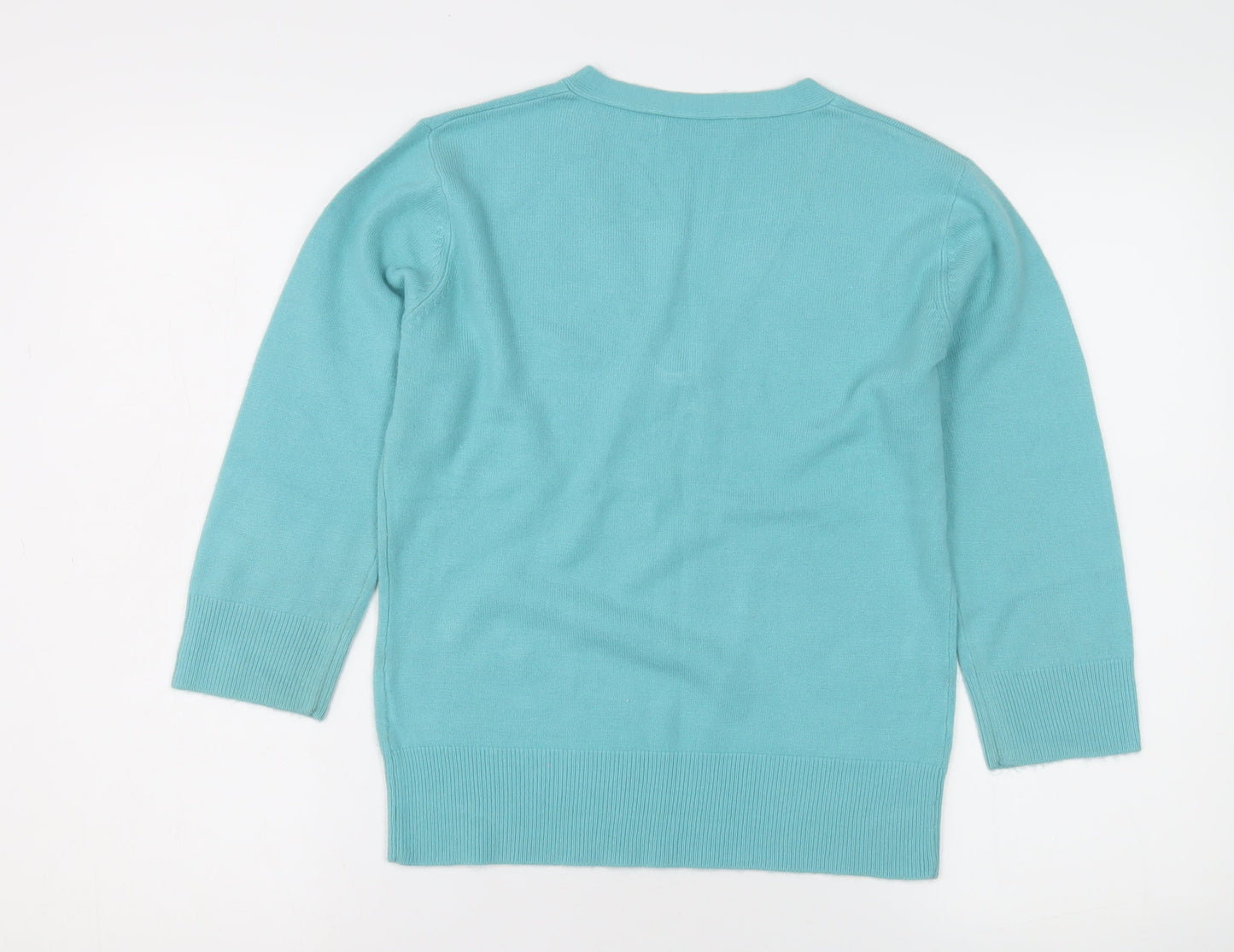 Womens UK Size S M&Co Blue Pullover Jumper