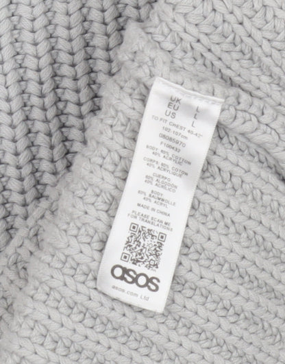 Womens UK Size L ASOS Grey Pullover Jumper
