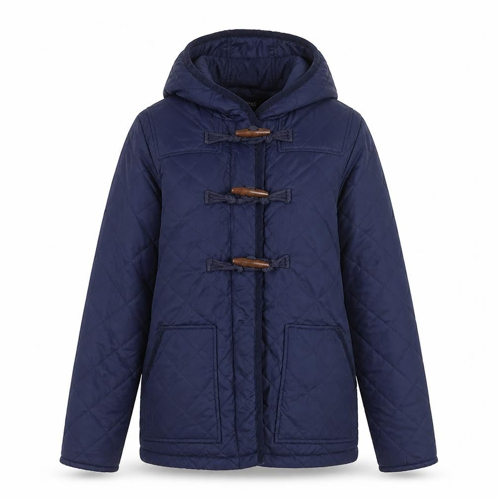 Womens UK Size 8 Oasis Blue Quilted Coat