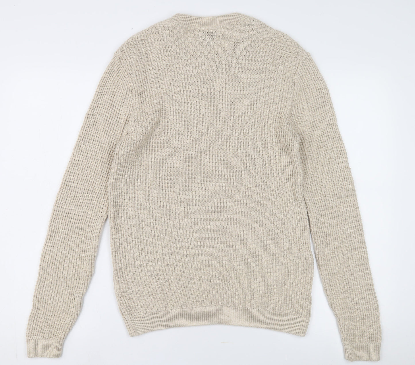 Topman Men's Beige Pullover Jumper, S, Crew Neck