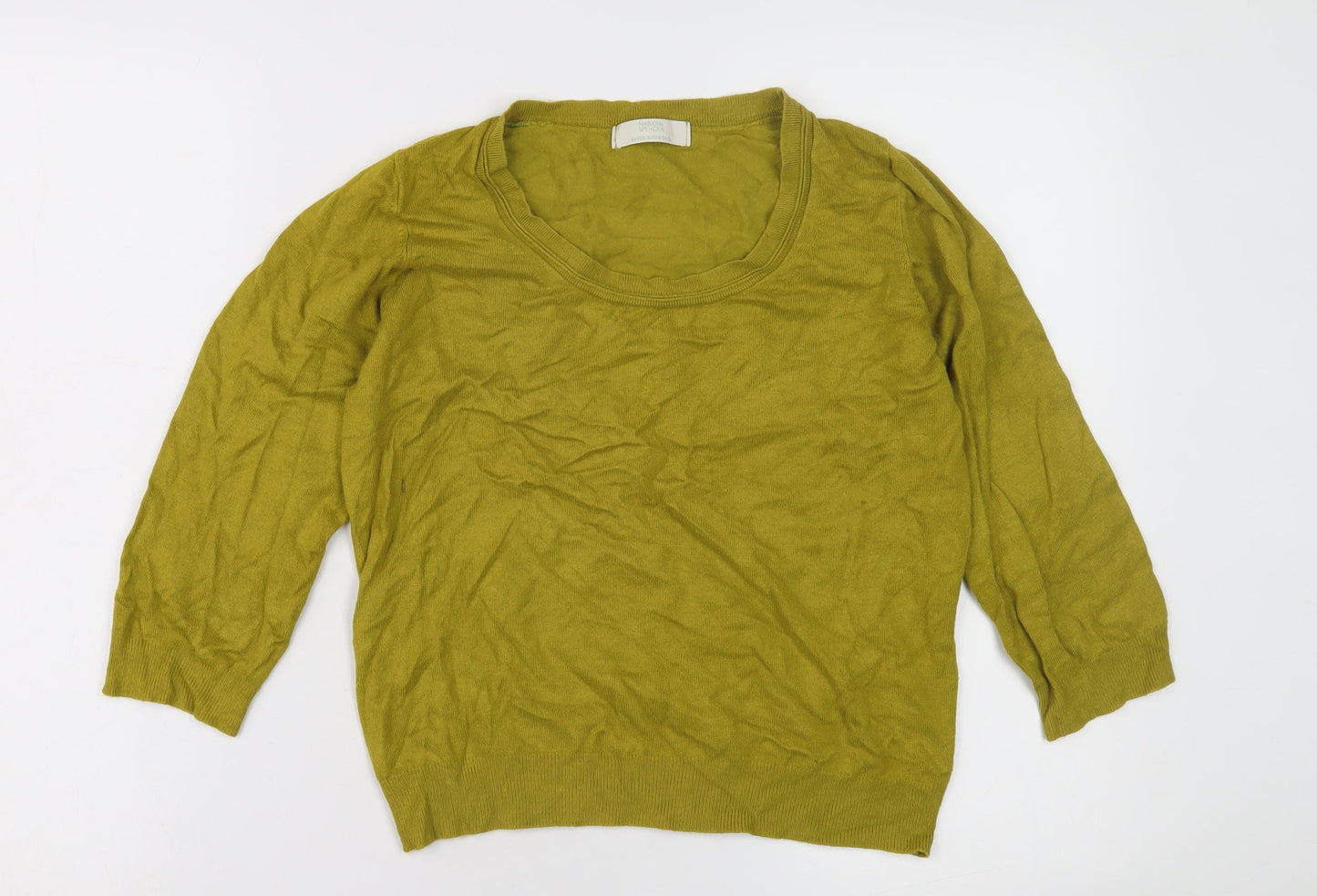Womens UK Size 14 Marks and Spencer Green Pullover Jumper