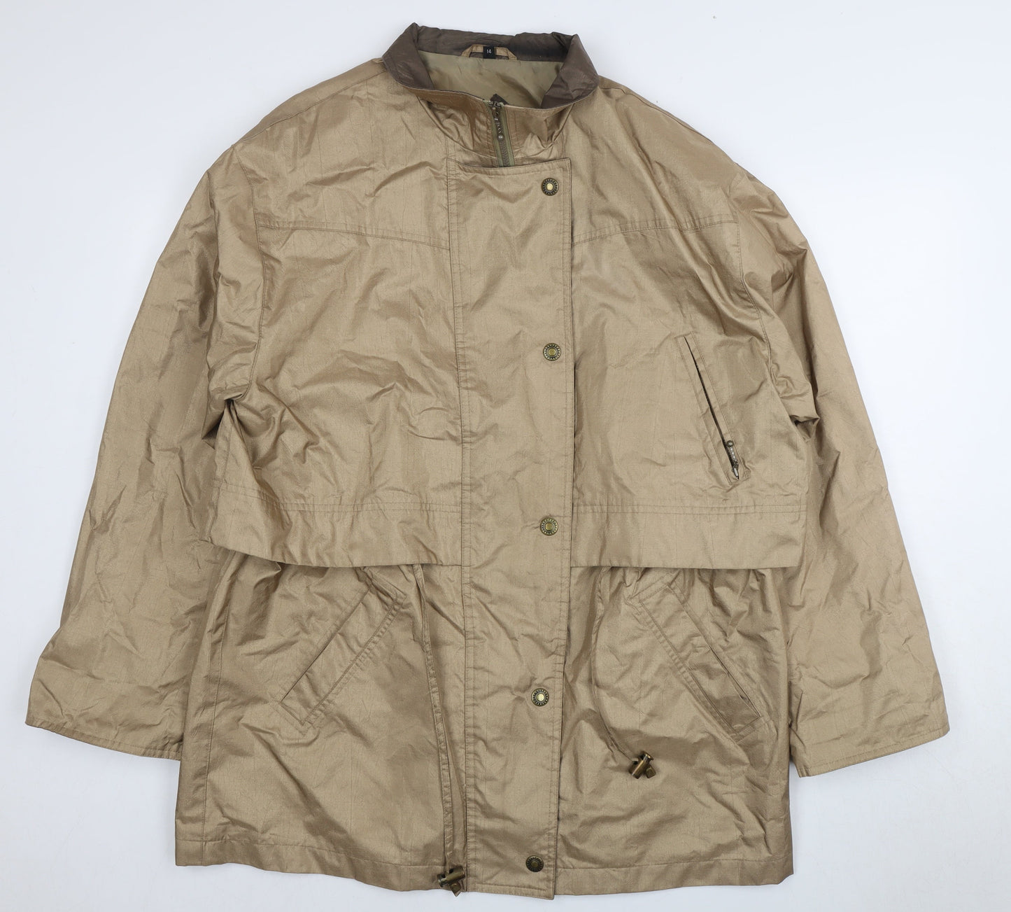 Womens UK Size 14 Debenhams Beige Rain Coat