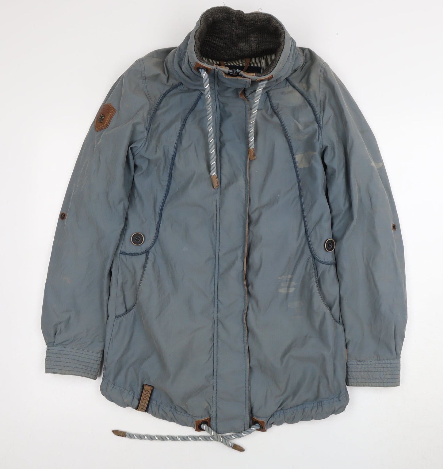 Mens UK Size S Naketano Blue Parka Coat