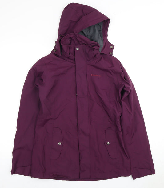 Brasher Women's Purple Waterproof Rain Coat Jacket Size 6