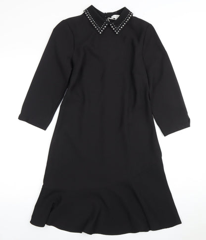 Warehouse Women's Black Collared Dress Size 18