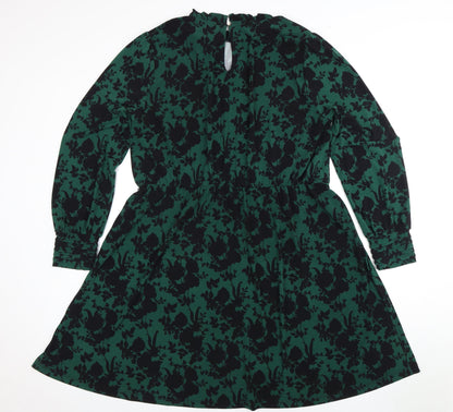 Oasis Women's Floral A-Line Knee Length Dress XL