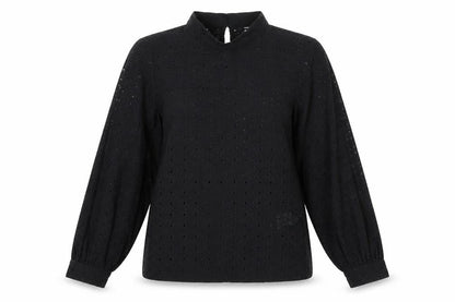Womens UK Size 8 Warehouse Black Basic Blouse