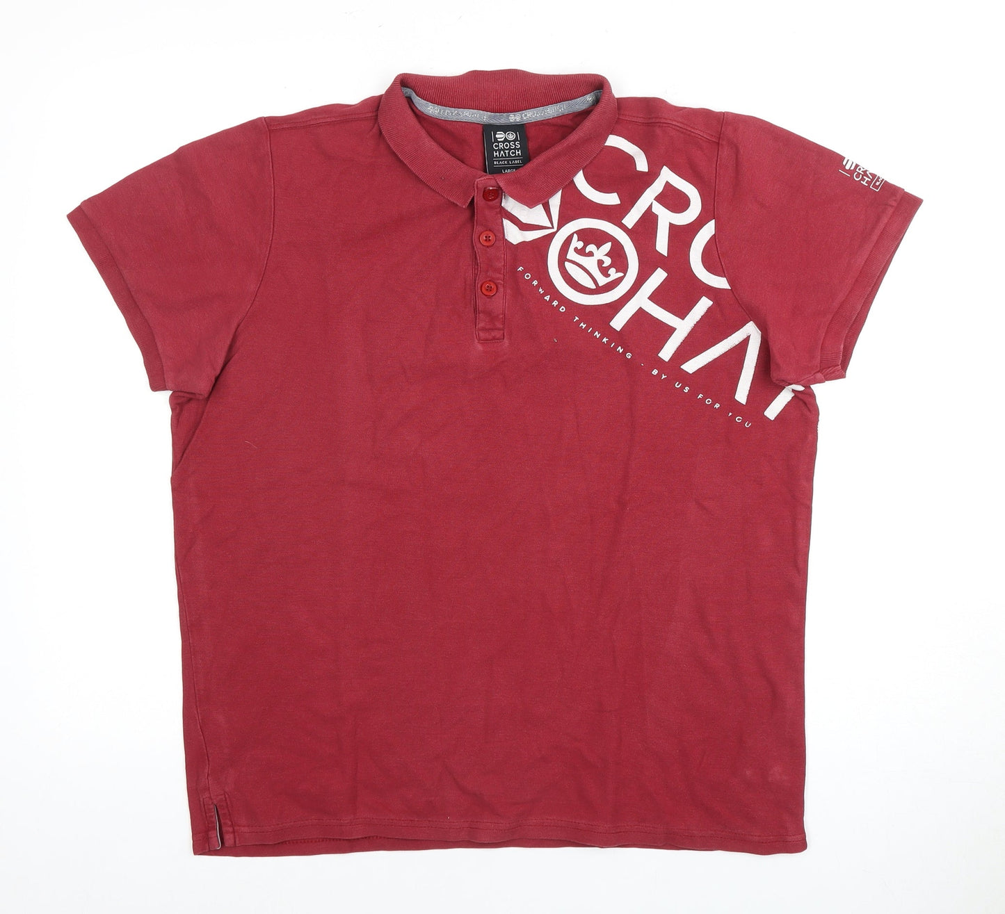 Crosshatch Men's Red Polo Shirt, Large, Short Sleeve