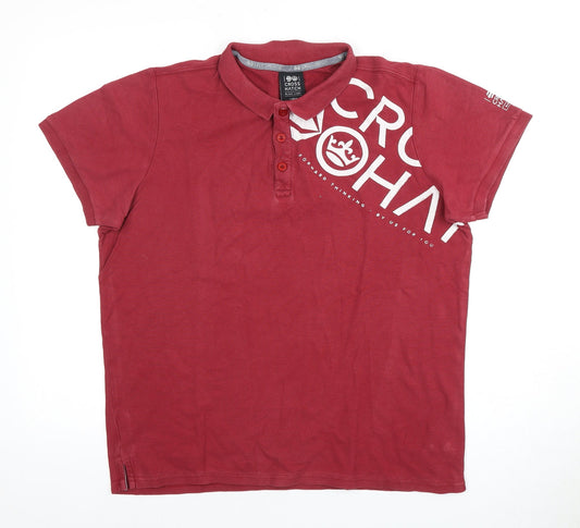 Crosshatch Men's Red Polo Shirt, Large, Short Sleeve