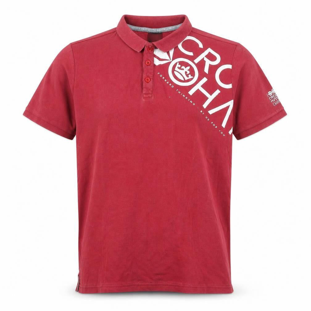 Mens UK Size L Crosshatch Cotton Polo Shirt