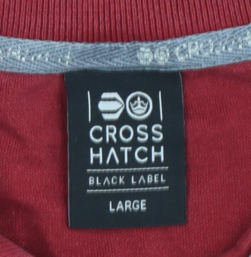 Crosshatch Men's Red Polo Shirt, Large, Short Sleeve