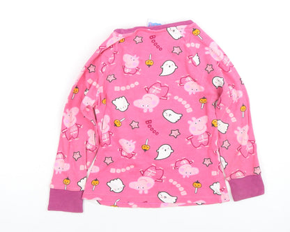 Peppa Pig Girls Pink Halloween Long Sleeve T-Shirt 4-5 Years