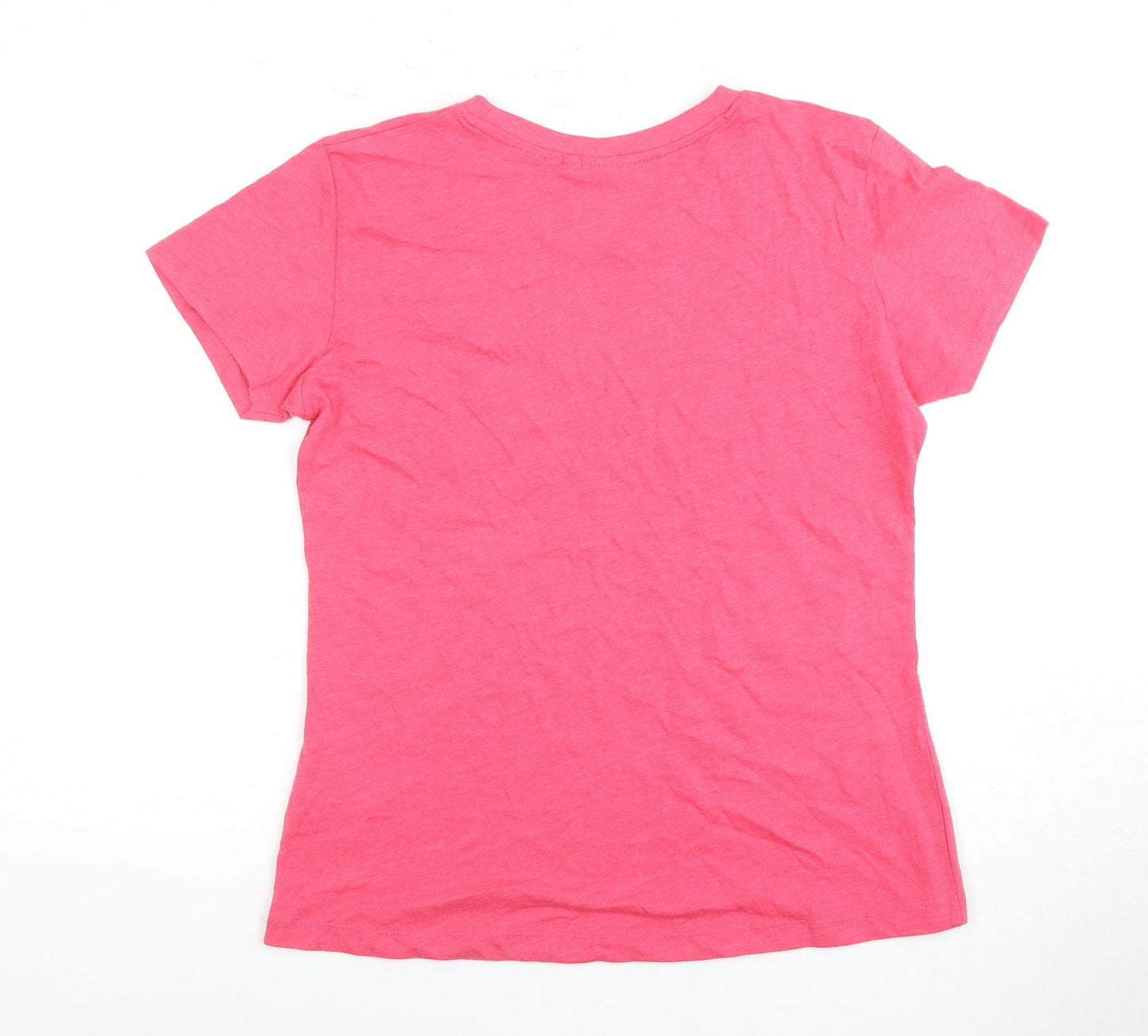 Womens UK Size 14 Lee Cooper Pink Basic T-Shirt