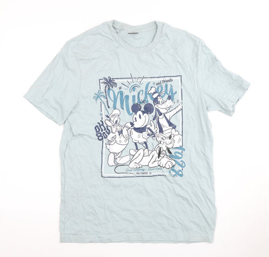 George Men's Blue Mickey Graphic T-Shirt M