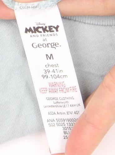 George Men's Blue Mickey Graphic T-Shirt M