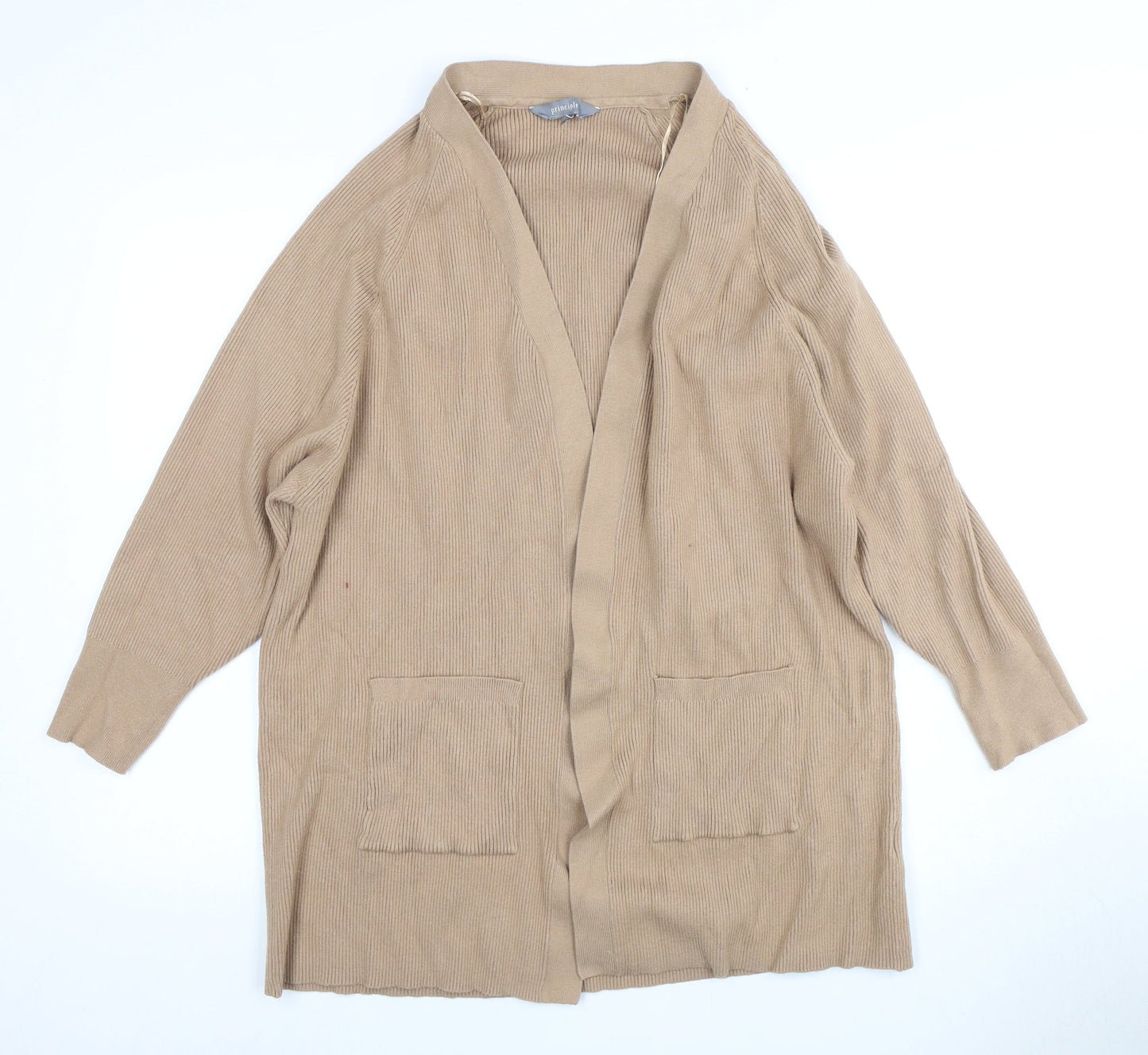 Womens UK Size 16 Principles Beige Cardigan Jumper