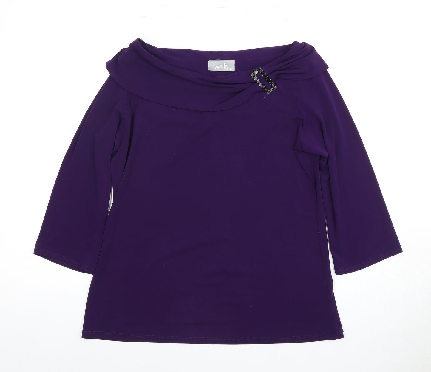 Womens UK Size 14 Wallis Purple Basic Blouse