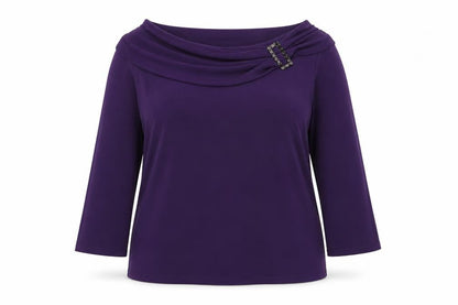 Womens UK Size 14 Wallis Purple Basic Blouse