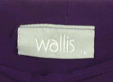 Womens UK Size 14 Wallis Purple Basic Blouse
