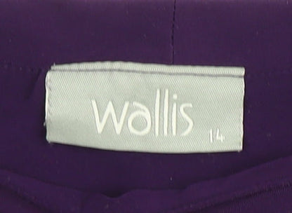 Womens UK Size 14 Wallis Purple Basic Blouse