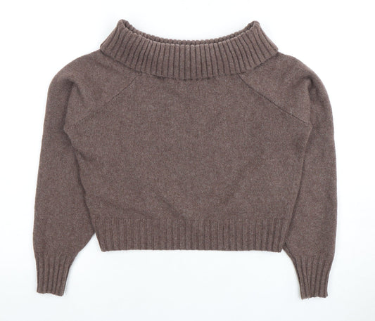 Womens UK Size S Hollister Brown Pullover Jumper
