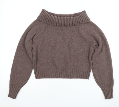Womens UK Size S Hollister Brown Pullover Jumper