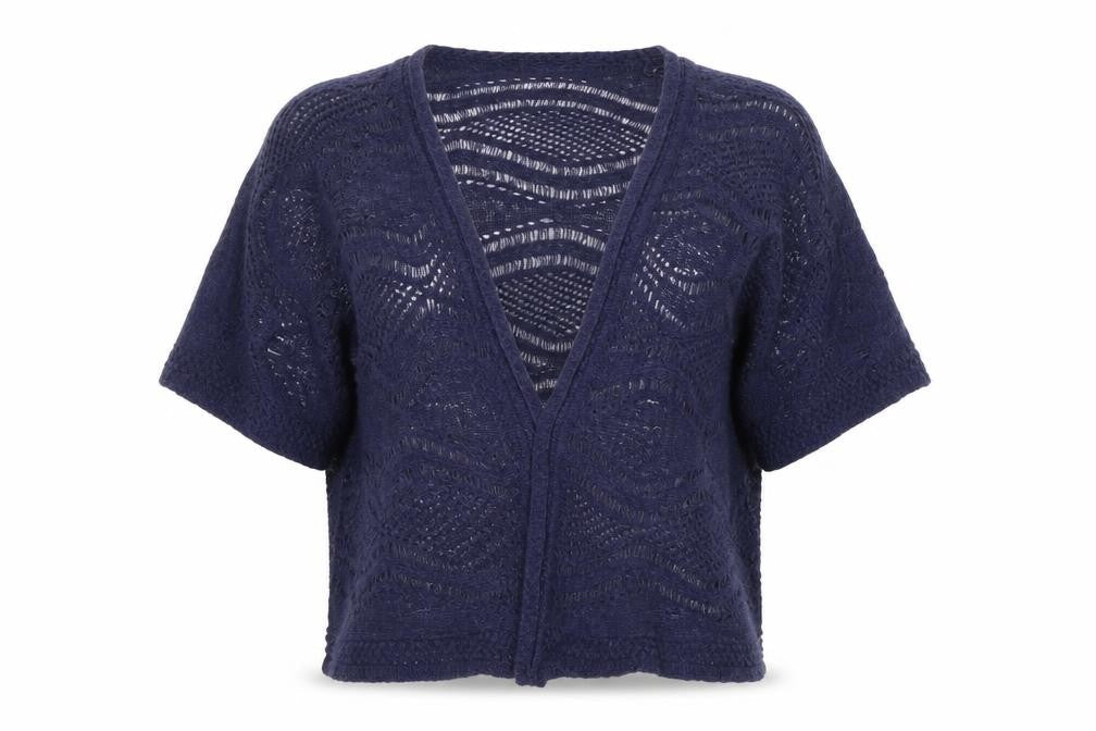 Marks and Spencer Women's Blue Open-Knit Cardigan Size 14